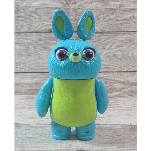 Disney Pixar Toy Story 4 Bunny 9" Blue Hard Plastic Poseable Figure - Picture 1 of 3